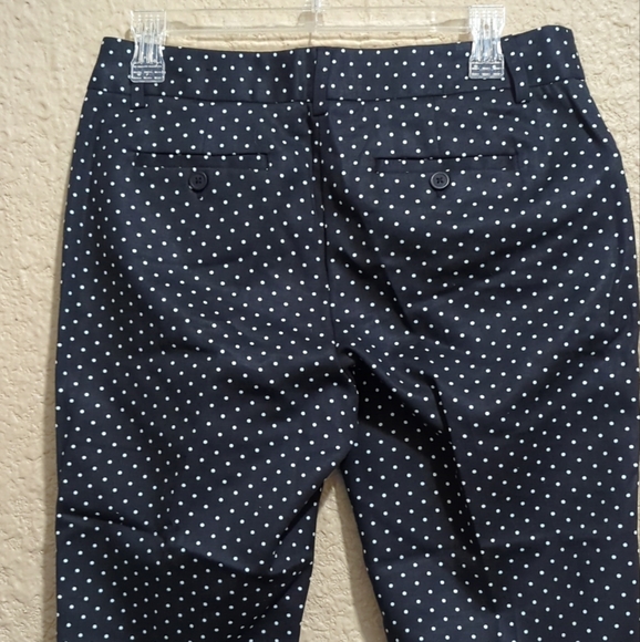 Rafaella NWOT Black w/ White Polka Dot Capris Size 6P Petites Cotton Spandex On - Picture 9 of 10